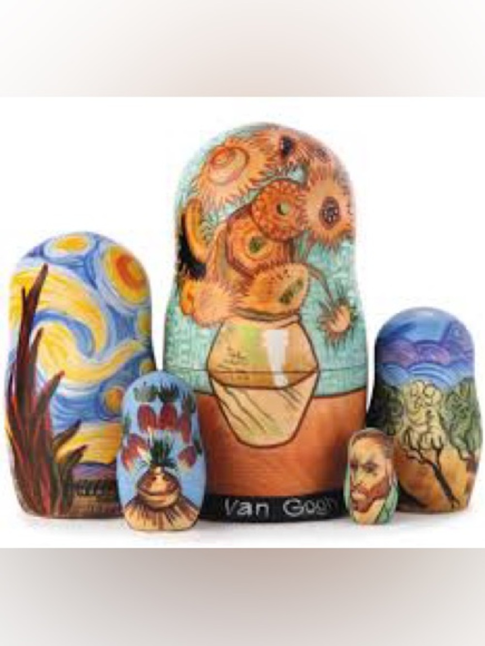Van Gogh Sunflower Nesting Dolls  Sunflowers